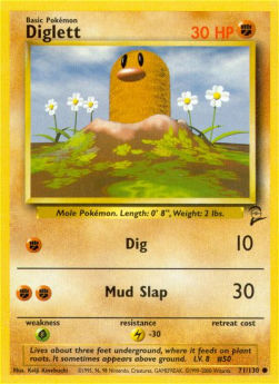 Diglett⁣ - Base Set 2⁣ (Common)⁣ [71]