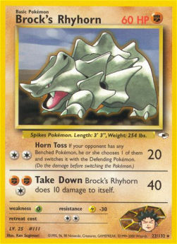 Brock's Rhyhorn⁣ - Gym Heroes⁣ (Rare)⁣ [22]