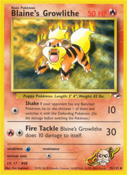 Blaine's Growlithe⁣ - Gym Heroes⁣ (Uncommon)⁣ [35]