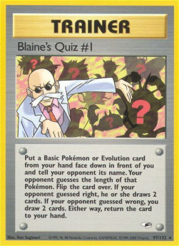 Blaine's Quiz #1⁣ - Gym Heroes⁣ (Rare)⁣ [97]