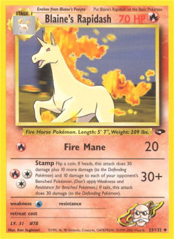 Blaine's Rapidash⁣ - Gym Challenge⁣ (Uncommon)⁣ [33]