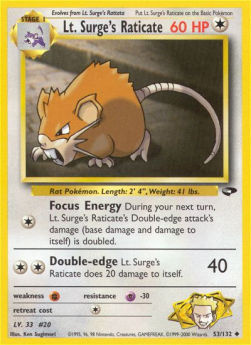 Lt. Surge's Raticate⁣ - Gym Challenge⁣ (Uncommon)⁣ [53]