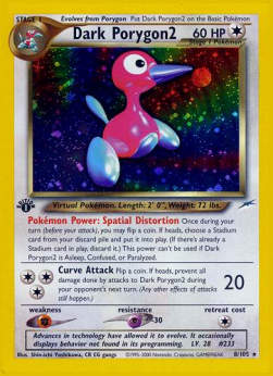 Dark Porygon2⁣ - Neo Destiny⁣ (Holo Rare)⁣ [8]