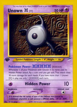 Unown [X]⁣ - Neo Destiny⁣ (Rare)⁣ [30]