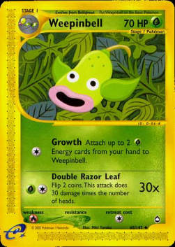 Weepinbell⁣ - Aquapolis⁣ (Uncommon)⁣ [65]