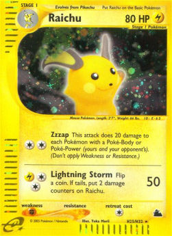 Raichu⁣ - Skyridge⁣ (Holo Rare)⁣ [H25]