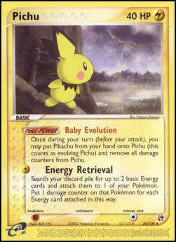 Pichu⁣ - EX Sandstorm⁣ (Rare)⁣ [20]