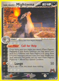 Team Magma's Mightyena (Call for Help) - EX Team Magma vs Team Aqua (Uncommon) [MA-37]