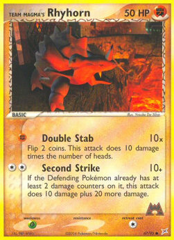 Team Magma's Rhyhorn (Double Stab) - EX Team Magma vs Team Aqua (Common) [MA-67]