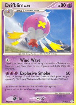 Drifblim Lv.40 - Diamond & Pearl (Rare) [DP-24]