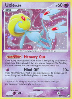 Uxie Lv.50 - Mysterious Treasures (Holo Rare) [MT-18]