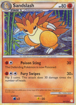 Sandslash - HeartGold & SoulSilver (Rare) [HS-29]