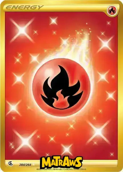 (284/264) Fire Energy - Gold Enkeltkort Fusion Strike 