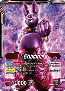 Champa // God of Destruction Champa⁣ - Galactic Battle⁣ (Rare)⁣ [001]