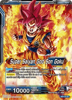 Super Saiyan God Son Goku // SSGSS Son Goku, The Soul Striker⁣ - Starter Deck: The Awakening⁣ (Starter Rare)⁣ [01]