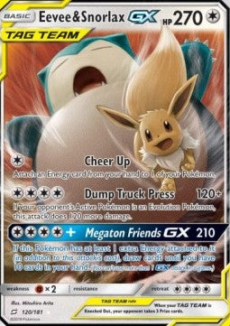 Eevee & Snorlax GX⁣ - Team Up⁣ (Ultra Rare)⁣ [120]