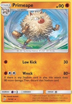 Primeape⁣ - Team Up⁣ (Rare)⁣ [72]