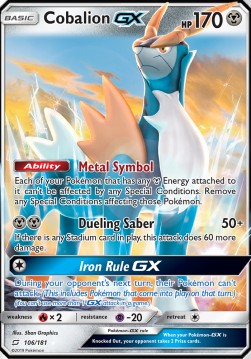 Cobalion GX⁣ - Team Up⁣ (Ultra Rare)⁣ [106]