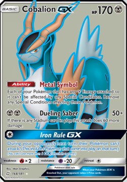 Cobalion GX⁣ - Team Up⁣ (Ultra Rare)⁣ [168]