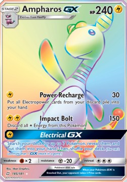 Ampharos GX⁣ - Team Up⁣ (Secret Rare)⁣ [185]