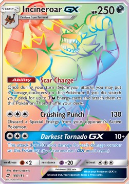 Incineroar GX⁣ - Team Up⁣ (Secret Rare)⁣ [188]