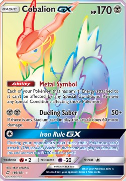 Cobalion GX⁣ - Team Up⁣ (Secret Rare)⁣ [189]