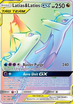 Latias & Latios GX⁣ - Team Up⁣ (Secret Rare)⁣ [190]