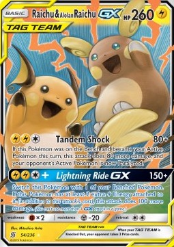 Raichu & Alolan Raichu GX - Unified Minds (Ultra Rare) [UNM-54]