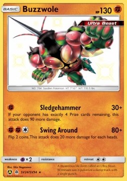 Buzzwole⁣ - Hidden Fates⁣ (Secret Rare)⁣ [SV24]