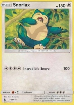 Snorlax⁣ - Hidden Fates⁣ (Rare)⁣ [50]