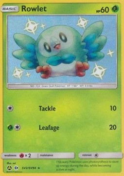 Rowlet⁣ - Hidden Fates⁣ (Holo Rare)⁣ [SV2]