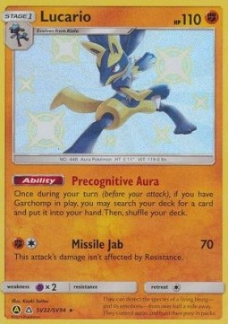 Lucario⁣ - Hidden Fates⁣ (Secret Rare)⁣ [SV22]