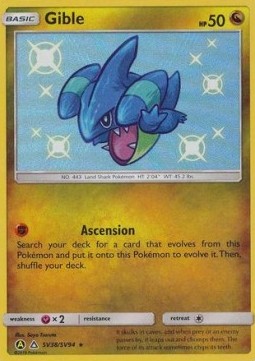 Gible⁣ - Hidden Fates⁣ (Holo Rare)⁣ [SV38]
