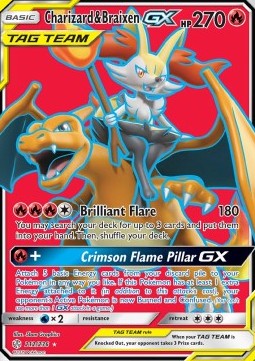 Charizard & Braixen GX - Cosmic Eclipse (Ultra Rare) [CEC-212]