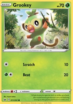 Grookey⁣ - Sword & Shield⁣ (Common)⁣ [11]