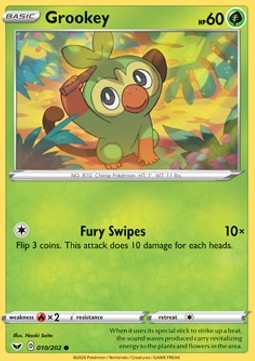 Grookey⁣ - Sword & Shield⁣ (Common)⁣ [10]