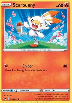 Scorbunny⁣ - Sword & Shield⁣ (Common)⁣ [30]