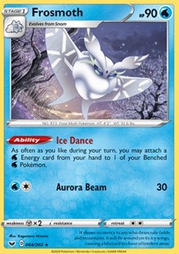 Frosmoth⁣ - Sword & Shield⁣ (Holo Rare)⁣ [64]