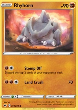 Rhyhorn⁣ - Sword & Shield⁣ (Common)⁣ [97]