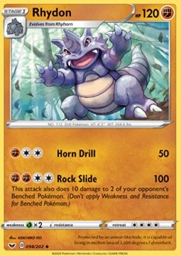 Rhydon⁣ - Sword & Shield⁣ (Uncommon)⁣ [98]