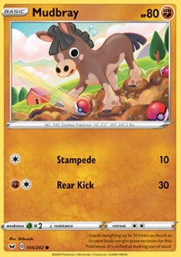 Mudbray⁣ - Sword & Shield⁣ (Common)⁣ [105]