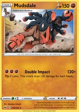 Mudsdale⁣ - Sword & Shield⁣ (Rare)⁣ [106]