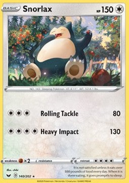 Snorlax⁣ - Sword & Shield⁣ (Rare)⁣ [140]