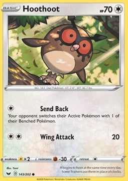 Hoothoot⁣ - Sword & Shield⁣ (Common)⁣ [143]