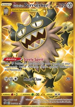 Galarian Perrserker⁣ - Rebel Clash⁣ (Secret Rare)⁣ [205]