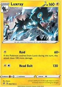 Luxray⁣ - Rebel Clash⁣ (Holo Rare)⁣ [62]