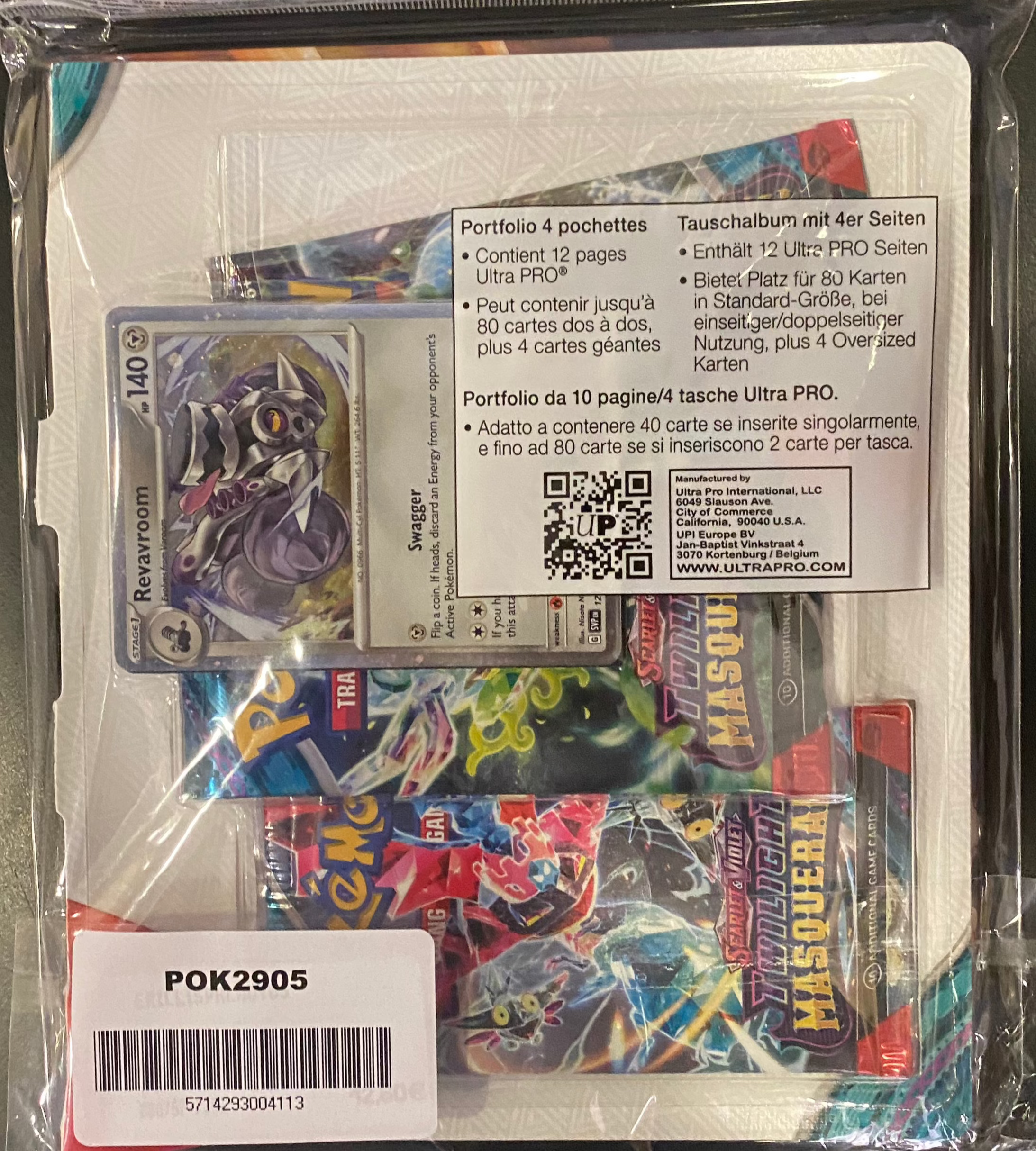 Ultra Pro: Charizard Portfolio 4-Pocket + 3-pack blister (inkl. 3 booster pakker)