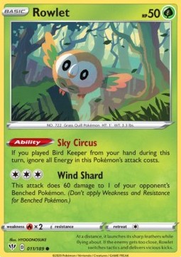 Rowlet⁣ - Darkness Ablaze⁣ (Common)⁣ [11]