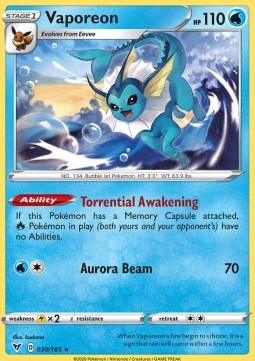 Vaporeon⁣ - Vivid Voltage⁣ (Rare)⁣ [30]