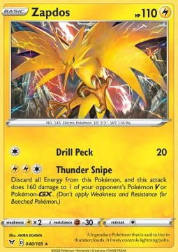 Zapdos⁣ - Vivid Voltage⁣ (Holo Rare)⁣ [48]